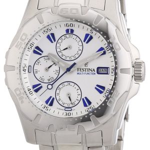 Festina Herrklocka F16242-7 Sport Silverfärgad/Stål Ø41 mm