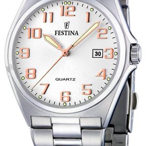 Festina Herrklocka F16374-7 Vit/Stål Ø40 mm