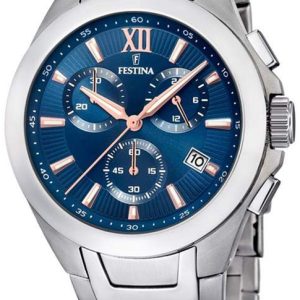 Festina Herrklocka F16678-B Blå/Stål Ø41.5 mm