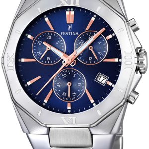 Festina Herrklocka F16757-6 Blå/Stål Ø41 mm