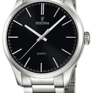 Festina Herrklocka F16807-2 Dress Svart/Stål Ø44 mm