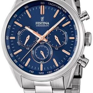 Festina Herrklocka F16820-A Blå/Stål Ø44 mm