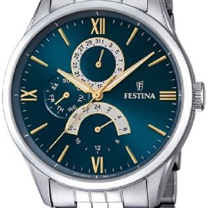 Festina Herrklocka F16822-A Retro Blå/Stål Ø43 mm