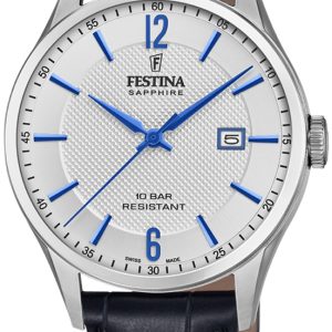 Festina Herrklocka F20007-2 Vit/Läder Ø40 mm