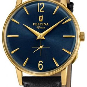 Festina Herrklocka F20249-4 Blå/Läder Ø36 mm