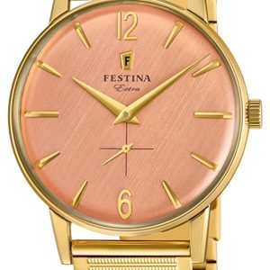 Festina Herrklocka F20251-3 Roséguldstonad/Gulguldtonat stål Ø36 mm