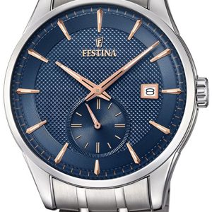 Festina Herrklocka F20276-2 Retro Blå/Stål Ø41 mm