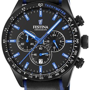 Festina Herrklocka F20359-3 Svart/Läder Ø42 mm