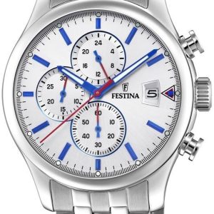 Festina Herrklocka F20374-1 Silverfärgad/Stål Ø43 mm