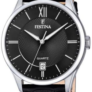 Festina Herrklocka F20426-3 Classic Svart/Läder Ø43 mm