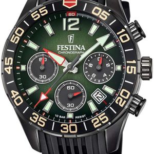 Festina Herrklocka F20518-2 Grön/Gummi Ø44 mm