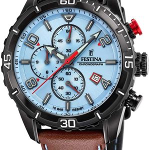 Festina Herrklocka F20519-1 Blå/Läder Ø45 mm