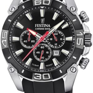 Festina Herrklocka F20544-1 Chrono Bike Svart/Gummi Ø45.5 mm