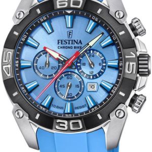 Festina Herrklocka F20544-6 Chrono Bike Blå/Gummi Ø45.5 mm