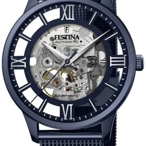 Festina Herrklocka F20574-1 Skelettskuren/Stål Ø42 mm