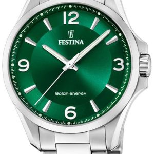 Festina Herrklocka F20656-3 Classic Grön/Stål Ø41.5 mm