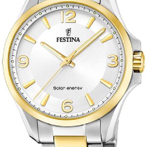 Festina Herrklocka F20657-1 Classic Silverfärgad/Gulguldtonat stål