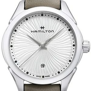 Hamilton Damklocka H32231810 Jazzmaster Vit/Läder Ø30 mm