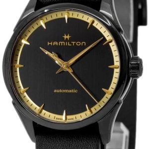 Hamilton Damklocka H32255730 Jazzmaster Svart/Läder Ø36 mm