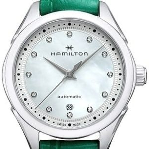 Hamilton Damklocka H32275890 Jazzmaster Vit/Läder Ø30 mm