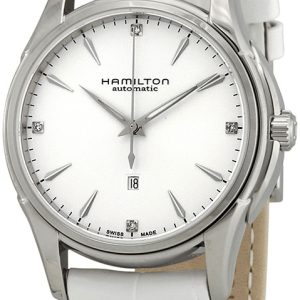 Hamilton Damklocka H32315811 Jazzmaster Silverfärgad/Läder Ø34 mm