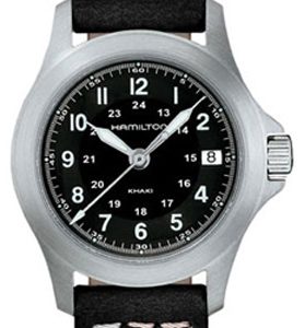 Hamilton Damklocka H64211733 Khaki Svart/Läder Ø27 mm