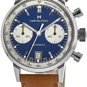 Hamilton Herrklocka H38416541 Blå/Läder Ø40 mm