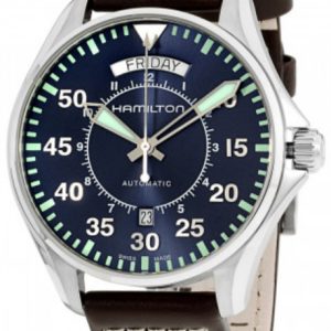 Hamilton Herrklocka H64615545 Blå/Läder Ø42 mm