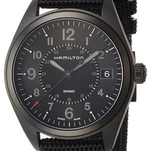 Hamilton Herrklocka H68401735 Khaki Svart/Läder Ø40 mm