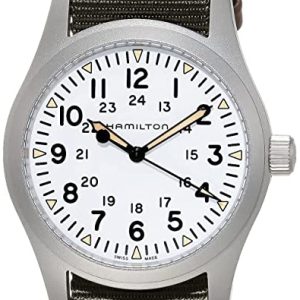 Hamilton Herrklocka H69529913 Khaki Field Vit/Läder Ø42 mm