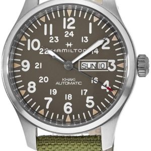 Hamilton Herrklocka H70535081 Khaki Field Grå/Läder Ø42 mm