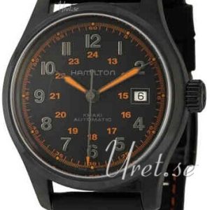 Hamilton Herrklocka H70585737 Khaki Field Automatic Svart/Läder Ø40