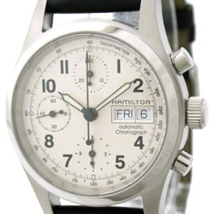 Hamilton Herrklocka H71416753 Khaki Vit/Läder Ø38 mm