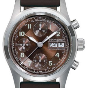 Hamilton Herrklocka H71456593 Khaki Brun/Läder Ø38 mm