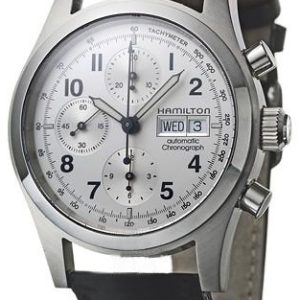 Hamilton Herrklocka H71516753 Khaki Silverfärgad/Läder Ø42 mm