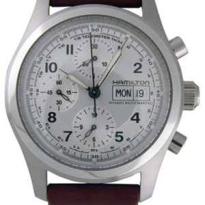 Hamilton Herrklocka H71556557 Khaki Silverfärgad/Läder Ø42 mm