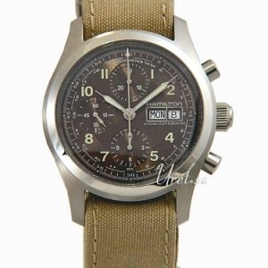 Hamilton Herrklocka H71556993 Khaki Field Brun/Textil Ø42 mm