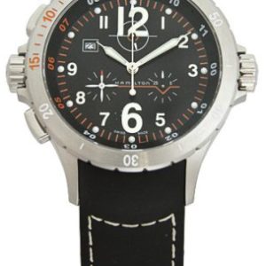 Hamilton Herrklocka H74512333 Khaki Svart/Läder Ø40 mm