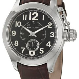 Hamilton Herrklocka H77361533 Khaki Svart/Läder Ø37 mm