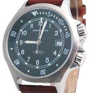 Hamilton Herrklocka H77515533 Khaki Svart/Läder Ø40 mm