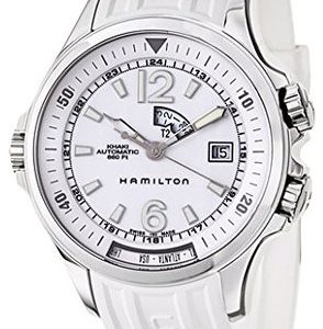 Hamilton Herrklocka H77595815 Khaki Vit/Gummi Ø42 mm