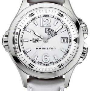 Hamilton Herrklocka H77595915 Khaki Vit/Läder Ø42 mm