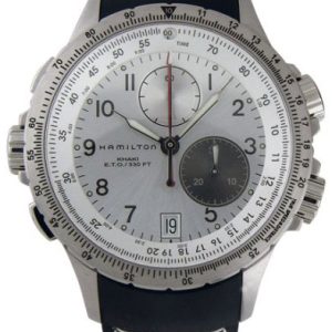 Hamilton Herrklocka H77622353 Khaki Silverfärgad/Gummi Ø42 mm