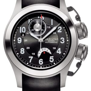 Hamilton Herrklocka H77716333 Navy Frogman Svart/Läder Ø42 mm