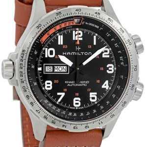 Hamilton Herrklocka H77755533 Svart/Läder Ø45 mm