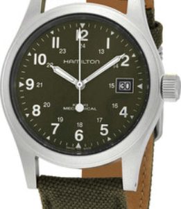 Hamilton Herrklocka H77765541 Khaki Aviation Blå/Läder Ø45 mm