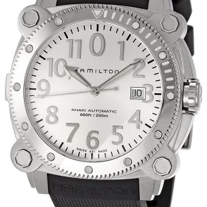 Hamilton Herrklocka H78555353 Khaki Silverfärgad/Gummi Ø42 mm