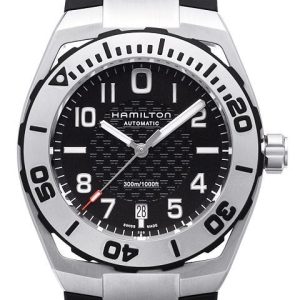 Hamilton Herrklocka H78615335 Navy Svart/Gummi Ø42 mm