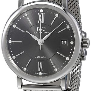 IWC Damklocka IW458110 Portofino Grå/Stål ⌀37 mm