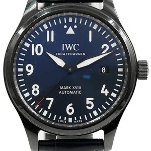 IWC Herrklocka IW324703 Pilots Blå/Läder ⌀41 mm